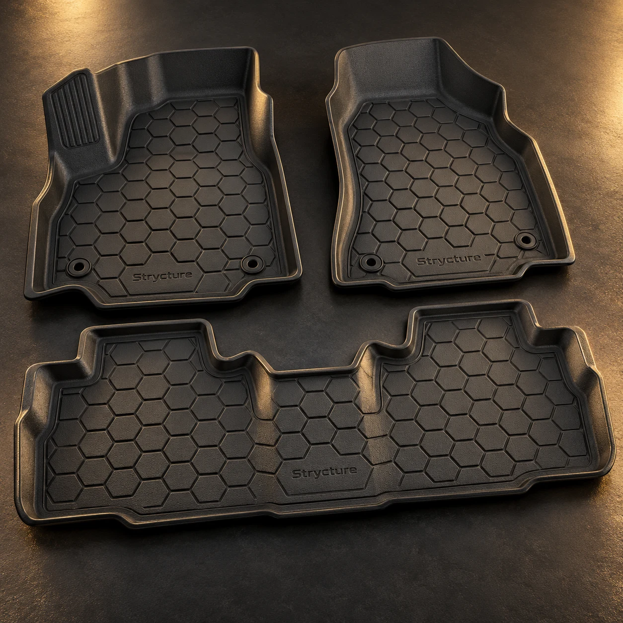 Contour Hex, Graphite, Three-piece molded set