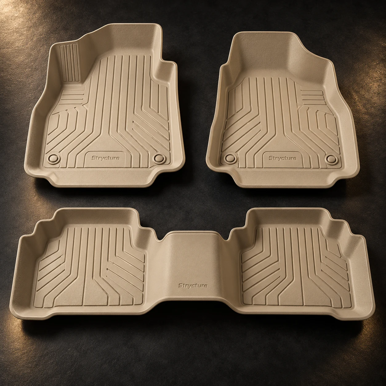 Contour Basin, Sand, Three-piece molded set