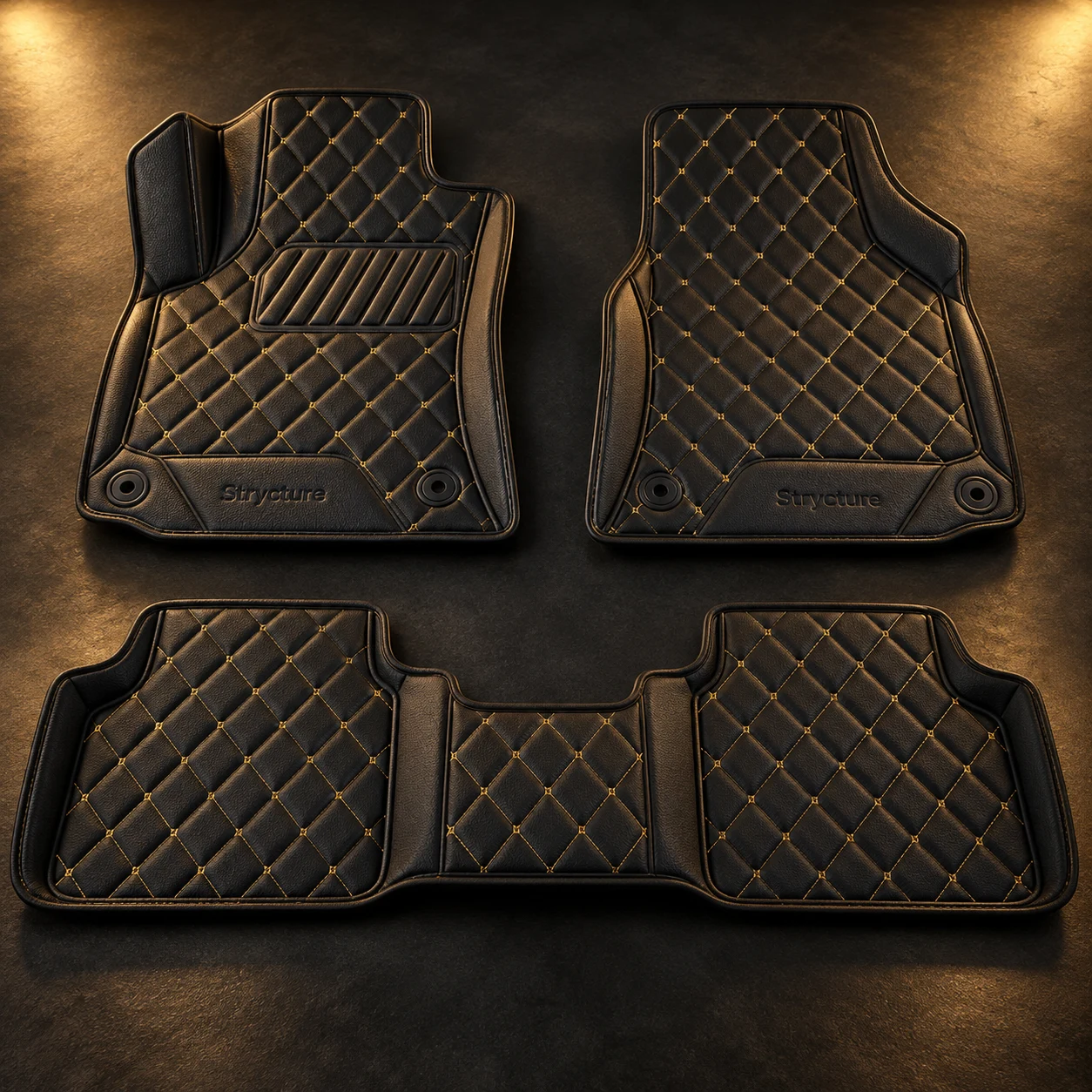 Tailored Diamond, Black / gold, Three-piece tailored set