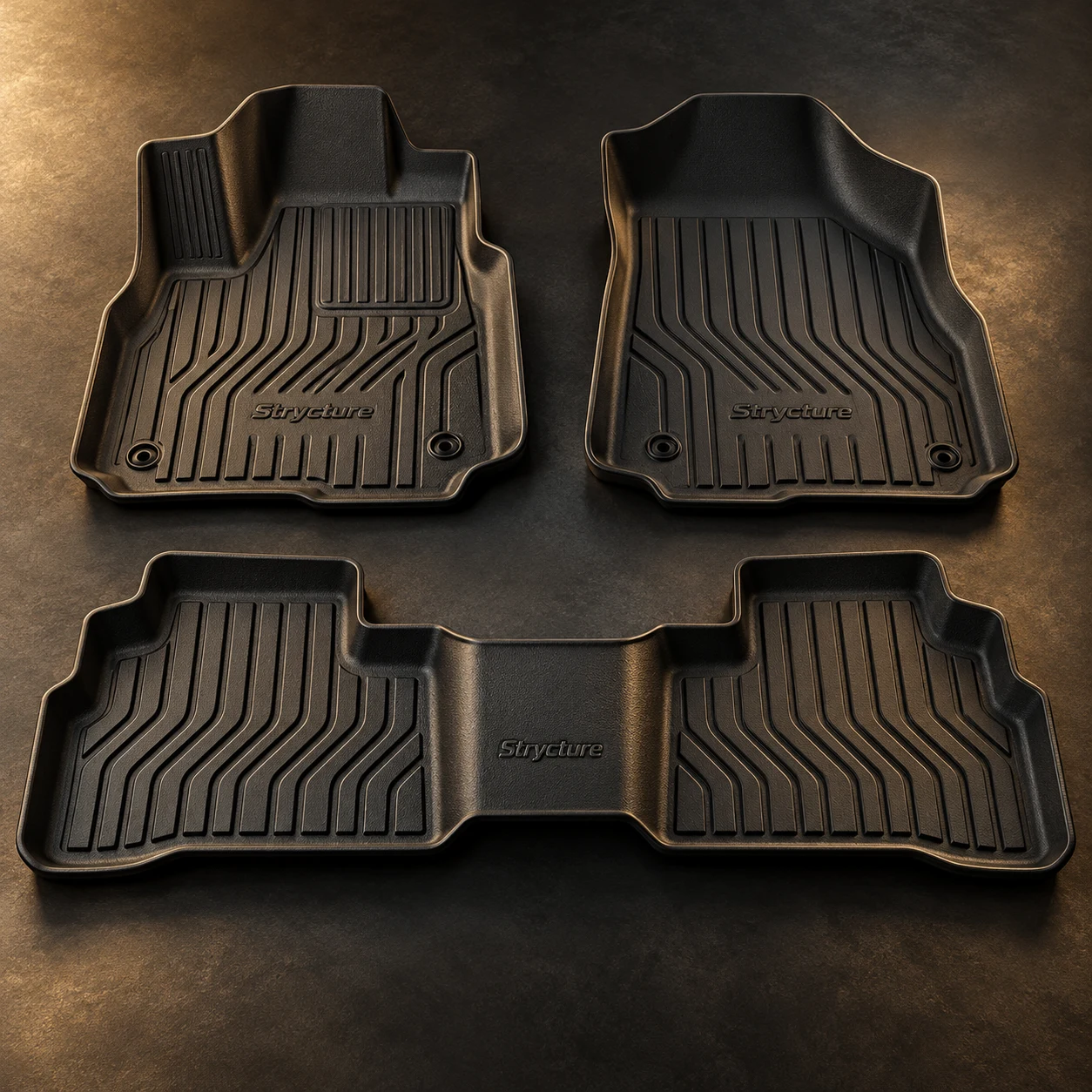Contour Channel, Onyx black, Three-piece molded set
